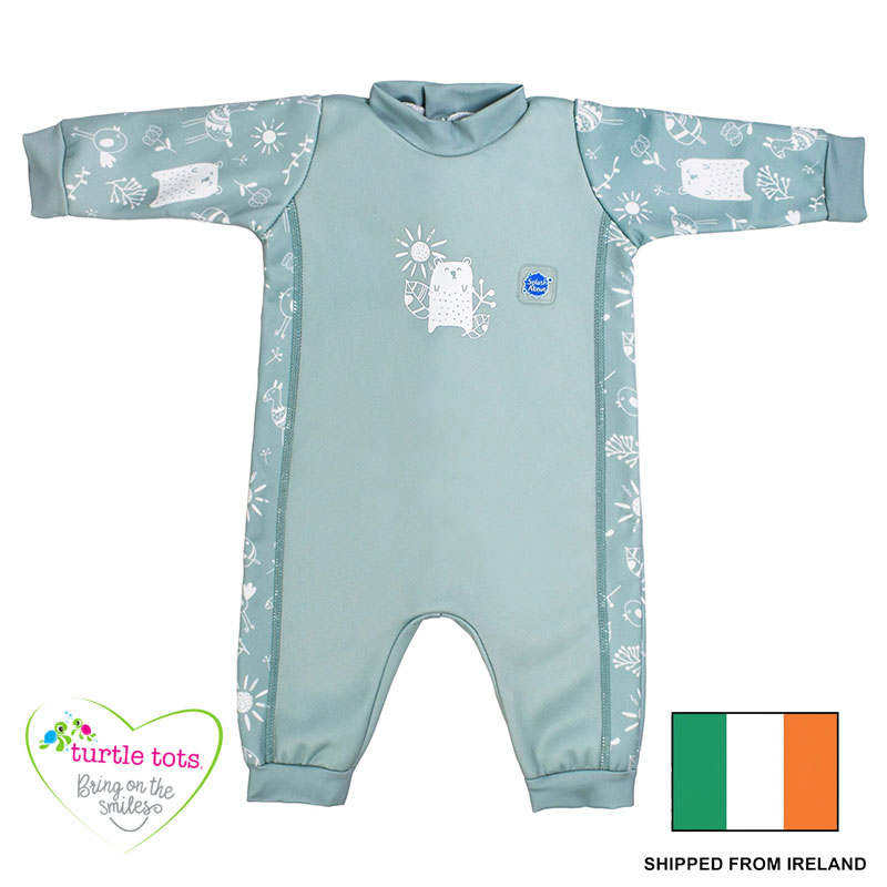 warm in one baby wetsuit sunny bear