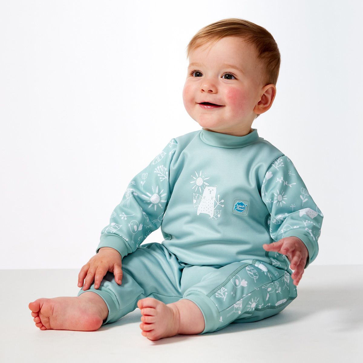 warm in one baby wetsuit sunny bear